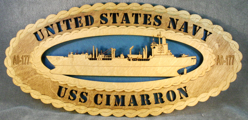 LgOv Navy USS Cimarron - AO177 Wall Tribute